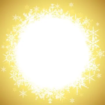 Snowflakes with white empty center Stock Illustration