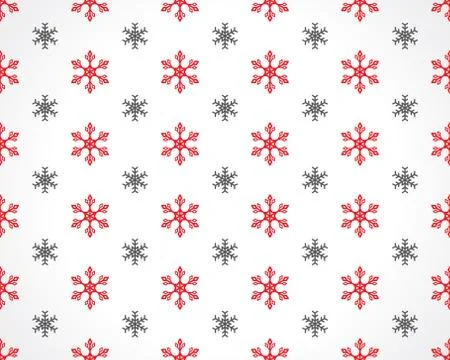 Snowflakes on white Stock Illustration