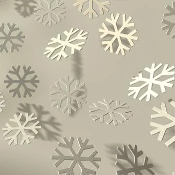 Snowflakes white on white Stock Illustration