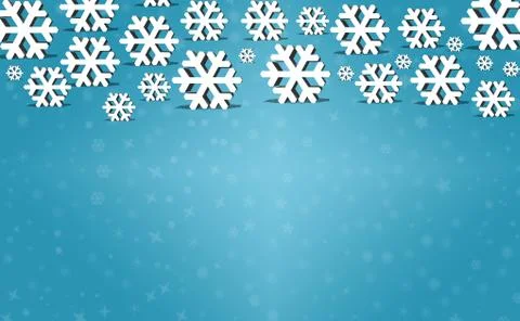 Snowflakes on winter background with copyspace Stock Photos