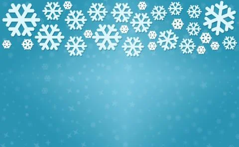 Snowflakes on winter background with copyspace Foto stock
