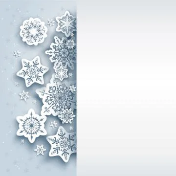 Snowflakes winter background Stock Illustration