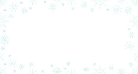 Snowflakes winter decorative frame copy-space Stock Illustration