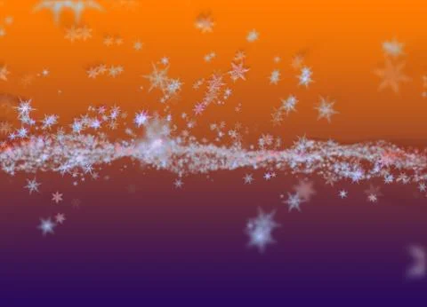 Snowflakes winter field cloud background. Happy new year, Christmas theme blu Stock Illustration