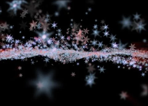 Snowflakes winter field cloud background. Happy new year, Christmas theme blu Stock Illustration