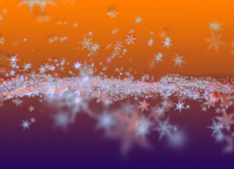 Snowflakes winter field cloud background. Happy new year, Christmas theme blu Stock Illustration