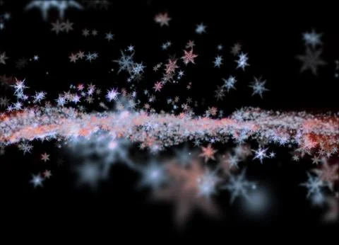 Snowflakes winter field cloud background. Happy new year, Christmas theme blu Stock Illustration