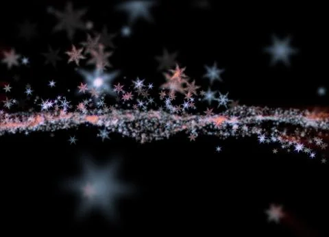 Snowflakes winter field cloud background. Happy new year, Christmas theme blu Stock Illustration