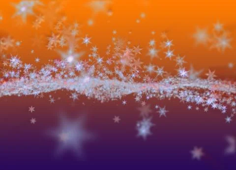 Snowflakes winter field cloud background. Happy new year, Christmas theme blu Stock Illustration