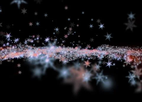 Snowflakes winter field cloud background. Happy new year, Christmas theme blu Stock Illustration