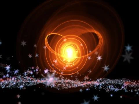 Snowflakes winter field cloud background. Happy new year, Christmas theme b.. Stock Illustration