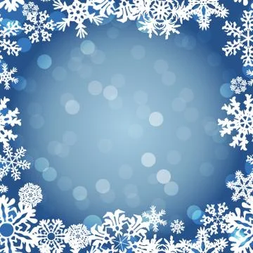 Snowflakes winter seamless border, seamless texture, endless pattern Illustrazione stock