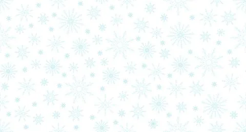 Snowflakes winter seamless pattern illustration Stock Illustration