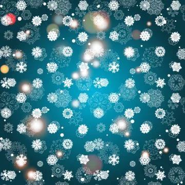 Snowflakes winter seamless texture, endless pattern Stock Illustration