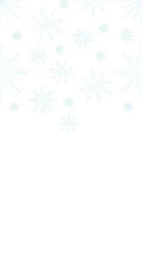 Snowflakes winter vertical top frame illustration Stock Illustration