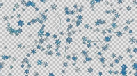 Snowflakes wipe transition Stock Footage 58010323