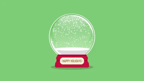 Snowglobe animation with falling snow Stock Footage 71171576