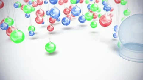 Snowglobe on background sphereToys Stock Footage 8992551