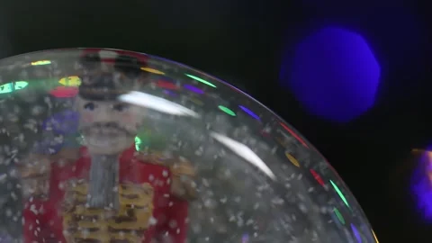 Snowglobe - closeup - slow Stock Footage 323246429