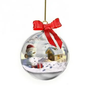 Snowglobe with snowman Stock Illustration