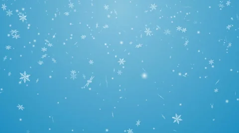 Snowing animation Blue background Stock Footage 55881023