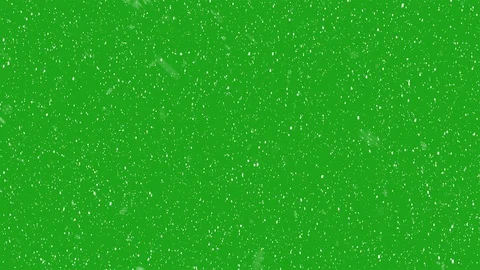Snowing animation on green background Stock Footage 100038399