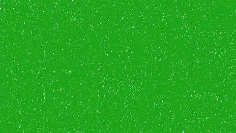 Snowing animation on green background Stock Footage 100047637