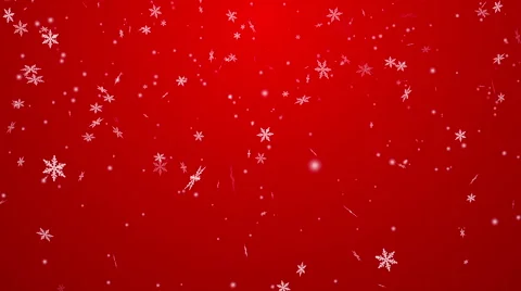 Snowing animation Red background Stock Footage 55881337