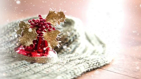 Snowing Christmas background Stock Footage 70375676