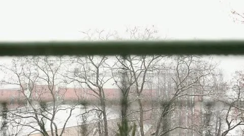 Snowing in a city 6 Stock Footage