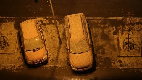 Snowing In The City Stock Footage 108403650