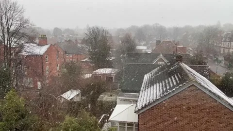 Snowing in the city Stock Footage 238408943