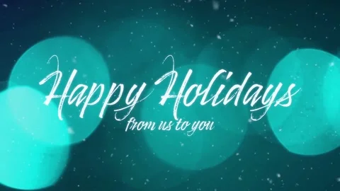 Snowing Happy Holidays Title Stock After Effects