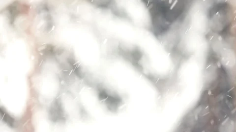 Snowing hard Stock Footage 101892945