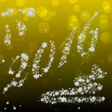 Snowing new year 2016 generated hires texture Stock Illustration