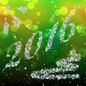 Snowing new year 2016 generated hires texture Stock Illustration