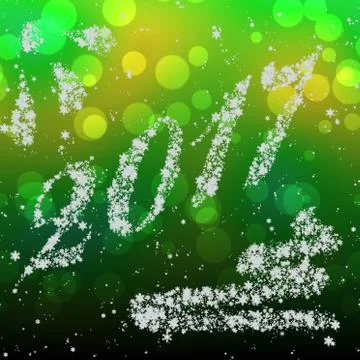 Snowing new year 2017 generated hires texture Stock Illustration