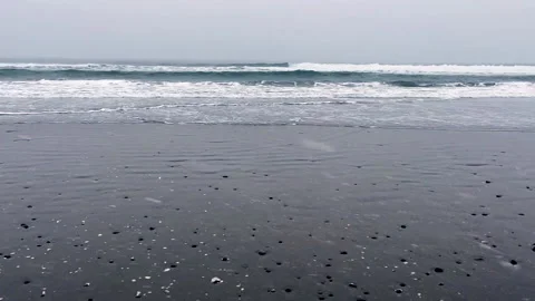 Snowing Ocean Winter Surf Stock Footage 168482190