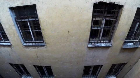 Snowing in prison Stock Footage 85441080