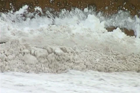 Snowing on road 스톡 동영상 1100504