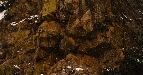 Snowing Rock Formations Video stock 87961372