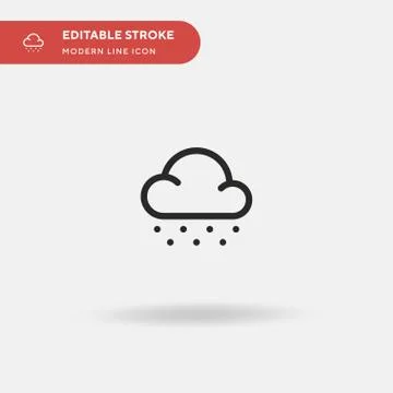 Snowing Simple vector icon. Illustration symbol design template for web mobil Stock Illustration