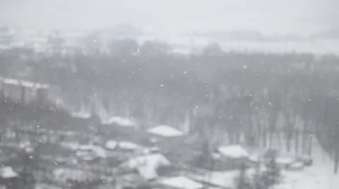 Snowing In The Sity Stock Footage 54824305