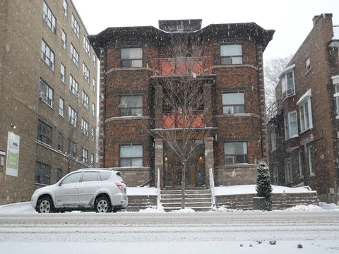 Snowing in Toronto Canada Stock Footage 83952401