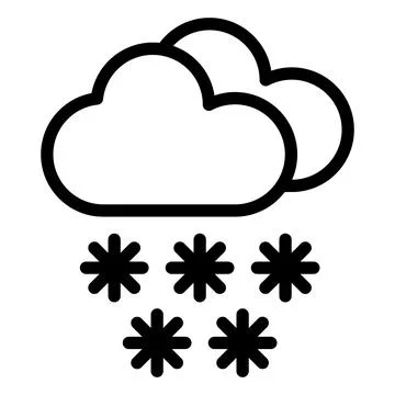 Snowing Vector Icon Design Illustration Illustrazione stock