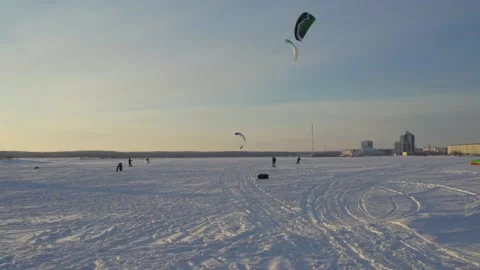 Snowkite 動画素材 169424584