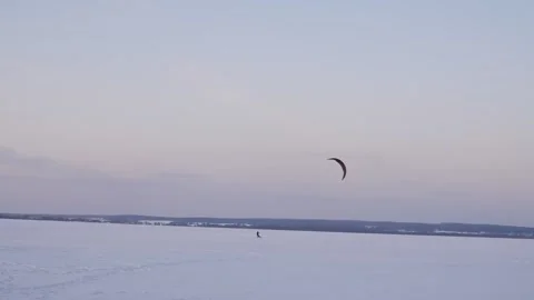Snowkiting Stock Footage 164144212