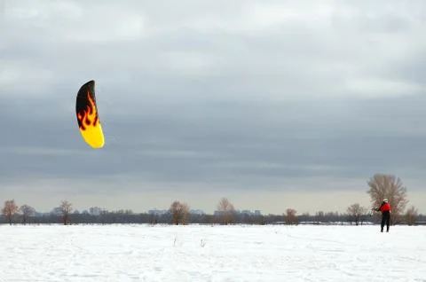 Snowkiting Stock Photos