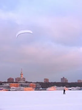 Snowkiting Stock Photos