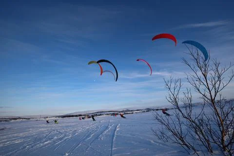 Snowkiting Stock Photos